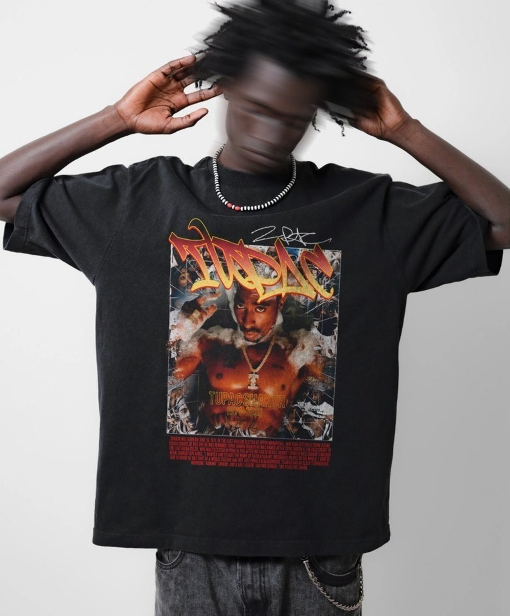 2Pac Tupac Shakur TShirt Tupac Rap Style Graphic Hip Hop